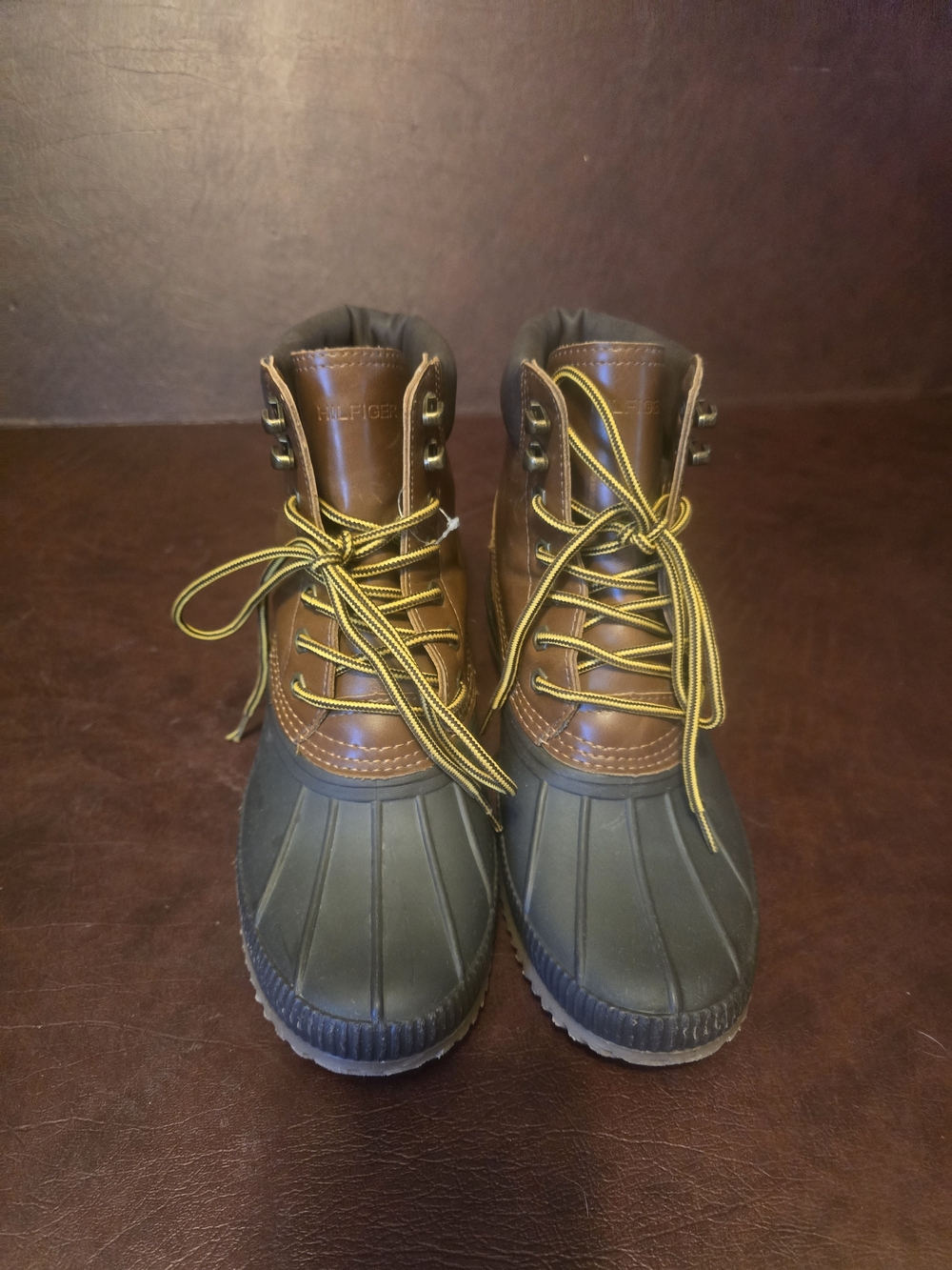 Tommy Hilfiger Men's Brown Waterproof Duck Boots